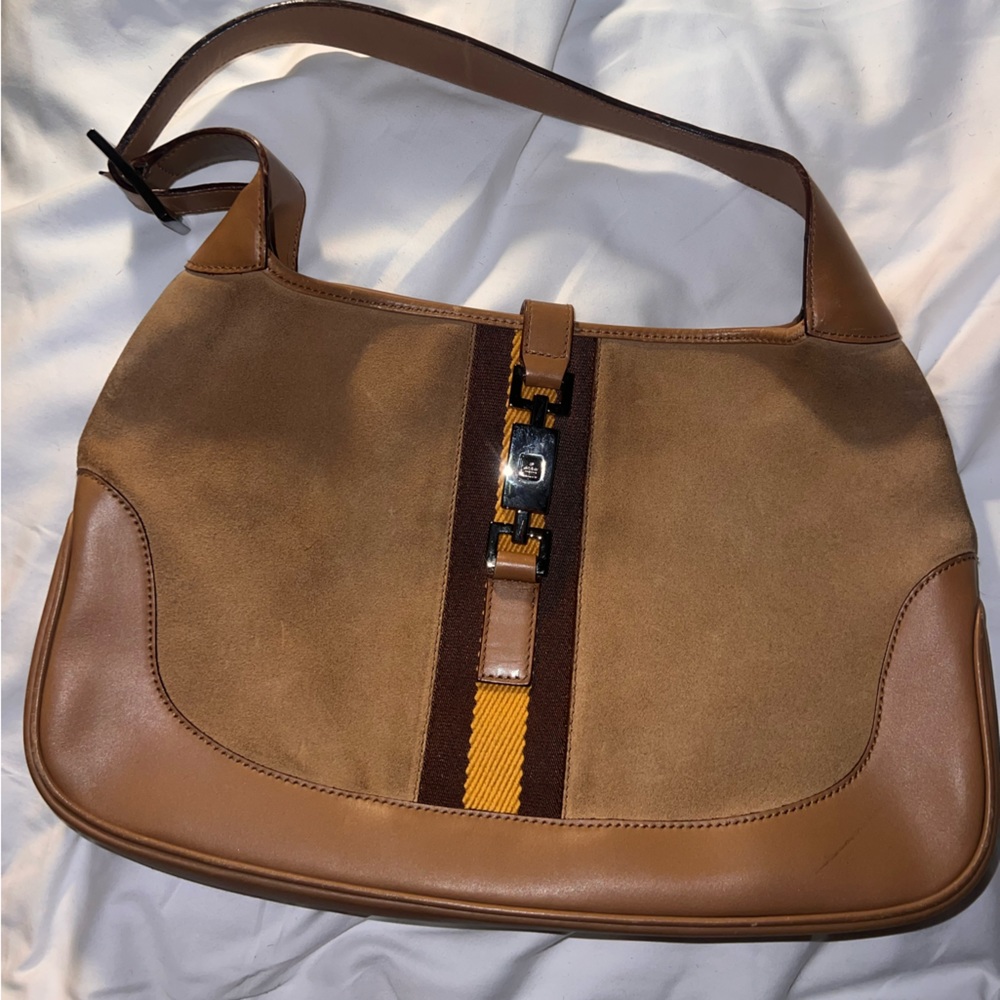 Tan color gucci jackie bag